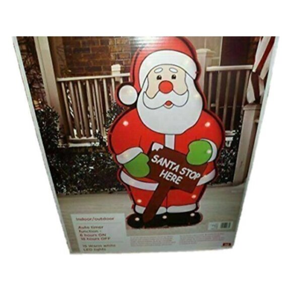 Holiday Time Battery Operated 36" Tall Led Santa Marquee
